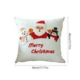 thumbnail image 4 of Taotanxi Christmas Pillow Covers 18x18 Inch Tufted Red Snowmen Santa Hat Decorative Winter Soft Holiday Decor for Couch Bed Sofa Living Room Bedroom, 4 of 6