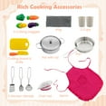 thumbnail image 6 of Costway Wooden Kids Play Corner Kitchen with Realistic Lights & Sounds Lighted Range Hood White, 6 of 9