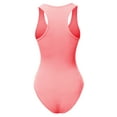 thumbnail image 3 of A2Y Women's Fashion Basic Premium Cotton Racerback Tank Body Suit Bright Pink S, 3 of 5