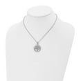 thumbnail image 4 of Stainless Steel Cable Necklace with Pendants Chain Chisel Polished Preciosa Crystal Tree of Life Pendant on a 16 inch 2 Extension 23.95 mm, 4 of 5