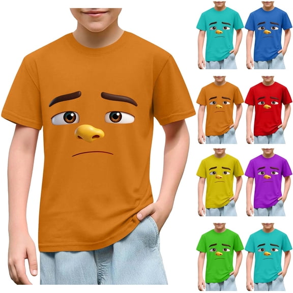 Piuwrlz Purple Short Shirts Sleeve Teen Boys Graphic T-Shirts Pullover T Shirts Purple Size 9 Years