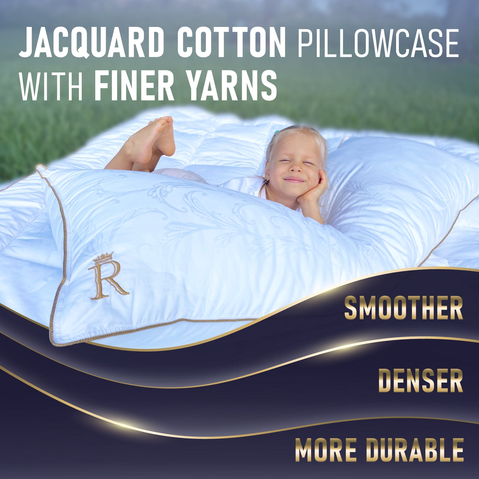 Royal Therapy Luxury Full Body Pillow - Adjustable Down-Alternative Support Pillow for Adult & Kids