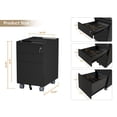 thumbnail image 4 of Cubespace 3 Drawer Locking File Cabinet, Fully Assembled Except Casters, Metal Rolling Vertical Filing Cabinet for Legal/Letter/A4 (3-Drawer, Black), 4 of 6