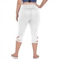 thumbnail image 4 of Drovellove Women's Plus Size Casual Capri Leggings with Elastic Waist - Soft Stretch Pull On Pants for Work, Weekend Errands, or a Night Out, 4 of 6