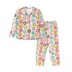 thumbnail image 1 of Balery Colorful Donuts Conjunto de Pijama con Estampado para Mujer, Conjunto de Dos Piezas con Manga Larga, Ropa de Dormir Suave con Bolsillos, Pijamas Cómodos-Large, 1 of 7
