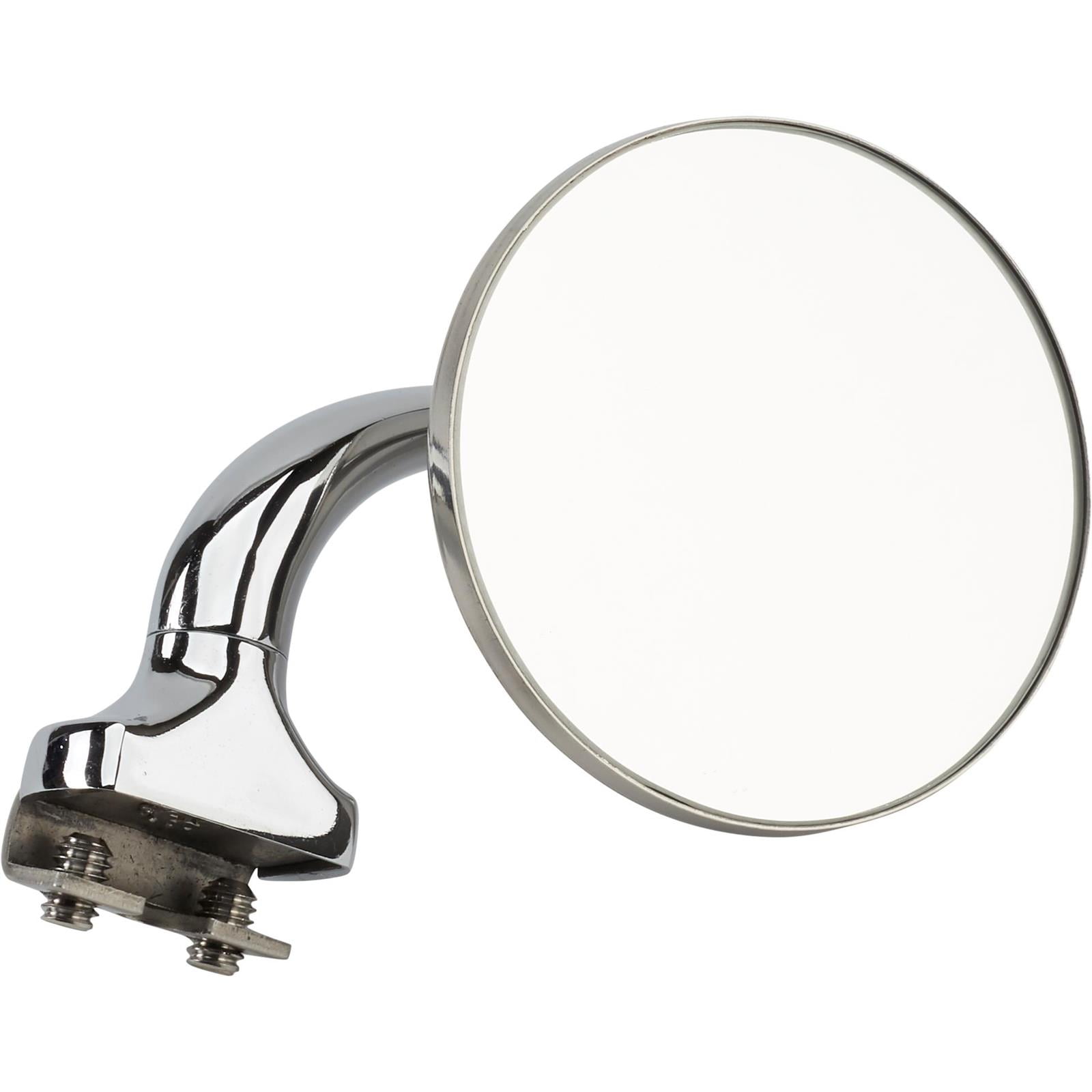 Stainless Steel Peep Mirror Side View Mirror 4 in Right Or Left 1 pc. 