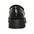 thumbnail image 3 of Steve Madden Lawrence Round Toe Slip On Leather Loafers Black Leather, 3 of 5