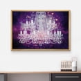 thumbnail image 3 of wall26 Framed Canvas Print Wall Art Purple Glitter White Crystal Chandelier Decorative Lights Digital Art Realism Contemporary Chic Relax/Calm for Living Room, Bedroom, Office - 24"x36" Nat, 3 of 5