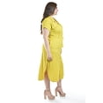 thumbnail image 2 of Vestido camisero de lino Roman Fashion /Tallas Extras, 2107 (Mostaza) ocre 36, 2 of 5