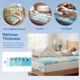 thumbnail image 6 of IULULU 3 Inch 5-Zone Egg Crate Gel Memory Foam Mattress Topper, Ergonomic Pressure Relief Bed Topper, Twin, 6 of 8