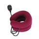 thumbnail image 2 of Camilla de cuello inflable de 3 capas, tractor suave para viajes de oficina y personas mayores. Rosa roja, 2 of 9