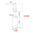 thumbnail image 6 of Kitchen Sink Soap Dispenser Countertop Pump Hand Lotion Built in Bottle Stainless Steel Screw Soap Dispenser Silver,1 x Kitchen Sink Soap Dispenser,Silver, 6 of 6