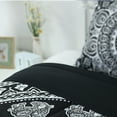 thumbnail image 3 of PiccoCasa 3Pcs Bohemian Bed in a Bag Comforter Set All-Season Quilt Set with 2 Pillowcases, Black King, 3 of 7