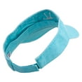 thumbnail image 3 of Frog Footprints Embroidered Washed Pigment Dyed Cotton Twill Visor - Aqua OSFM, 3 of 5