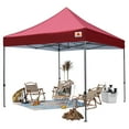 thumbnail image 6 of ABCCANOPY 10' x 10' Burgundy Outdoor Commercial Instant Shelter Metal Patio Pop-Up Canopy, 6 of 8