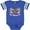 Football Blue and White, variant on Na-Moose-Te Cute Moose Greeting Boys or Girls Baby Bodysuit