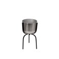 thumbnail image 1 of Sagebrook Home Metal 20" Planter On Tripod, Silver/Black, 1 of 5