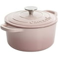 thumbnail image 2 of Crock-Pot 5 Quart Round Enamel Cast Iron Covered Dutch Oven Cooker, Blush Pink, 2 of 5