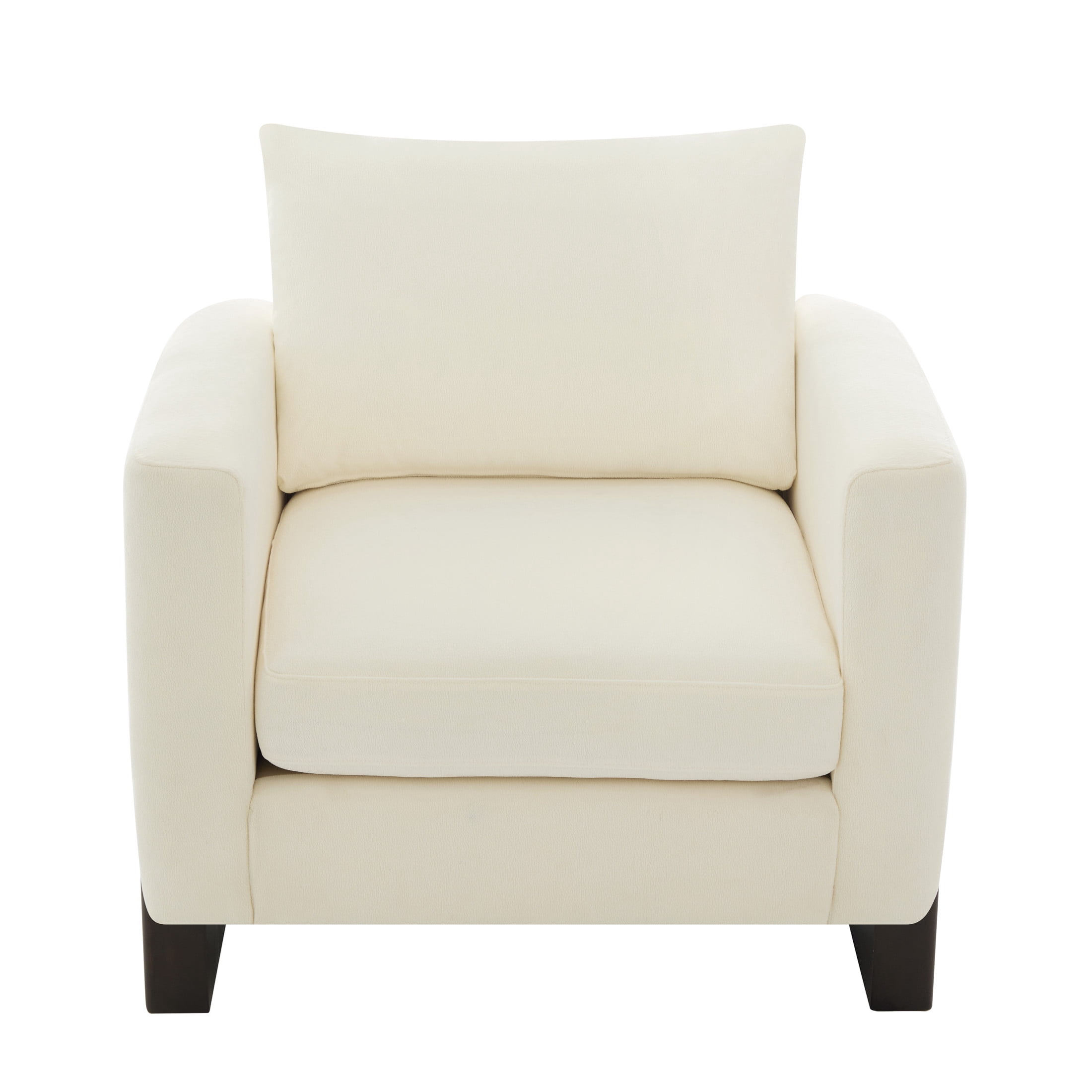 Christopher Knight Home Modern Chenille Upholstered Accent Armchair with Rubberwood Legs, Beige