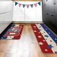 thumbnail image 6 of 4th of July USA Patriotic Kitchen Rugs Set of 2, America Stars Blue White Red Stripes Independence Day Kitchen Mats Decor, American Floor Door Mat Home Decorations -17x29 and 17x47 Inch, 6 of 6
