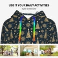 thumbnail image 4 of Daiia Gold Snowflake Christmas Tree Pattern Women's Fashion Hoodies & Sweatshirts with Kangaroo Pocket Hooded Sweatshirt with Eye-catching Drawstrings-XX-Large, 4 of 7