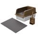 thumbnail image 4 of Caja de arena para gatos con parte abierta, orinal para gatitos, inodoro de gran espacio, bandeja de arena semicerrada resistente para marrón, 4 of 9