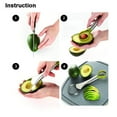 thumbnail image 4 of XIEULQP 2 in 1 Avocado Cutter Slicer Peeler Scoop Kitchen Tool Stainless Steel Multi-Functional Fruit Slicer for Guacamole Salad Dish Prep Efficient Gadget​​, 4 of 6