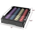 thumbnail image 6 of Crystal Tempered Glass Organizer Drawer Holder Compatible with Nespresso Vertuo Capsules, Compatible with 40 Big or 52 Small Vertuoline Pods, 12'' Wide by 15.6'' Deep by 3.5'' High, 6 of 7