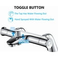 thumbnail image 4 of Mezclador termostático para bañera, con botón de seguridad de 38° Mezclador termostático para ducha de baño, grifo termostático para bañera, cromado, latón, 4 of 5