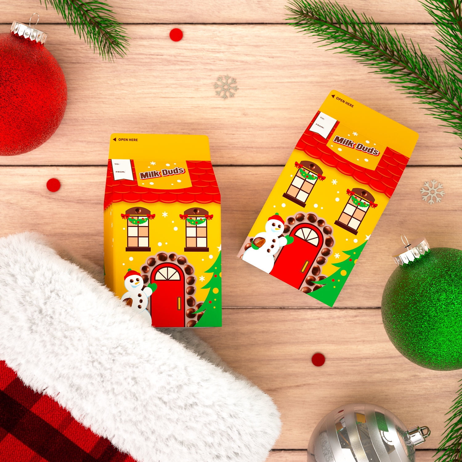 (3 pack) Milk Duds Chocolate and Caramel Christmas Holiday Candy Stocking Stuffers, Carton 3.5 oz