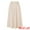 Khaki, variant on DARING DIVA Women's Elastic Waist A Line Casual Summer Midi Skirt with Pockets S White