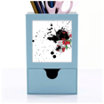thumbnail image 1 of Watercolor Ink Flower Peony Desk Supplies Organizer Pen Holder Card, 1 of 3