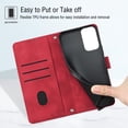 thumbnail image 6 of for Samsung Galaxy A32 5G Crossbody Wallet Case with Card Holder, Flip Folio Book Style Leather Shockproof Protective Phone Cover with Shoulder Strap/Lanyard for Samsung Galaxy A32 5G, Red, 6 of 9