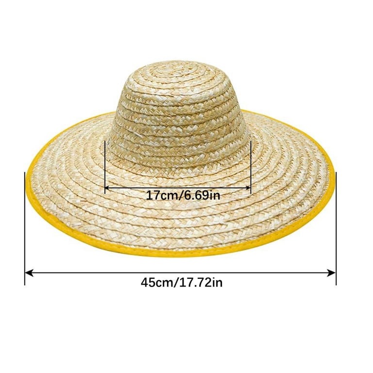 Ltpwer Natural Woven Wheat Straw Sun Hat with Wide Brim  display picture 2