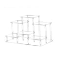 thumbnail image 3 of HILABEE Acrylic Display Riser Collectibles Display Shelf Layered Support Bracket Display Large Clear, 3 of 9