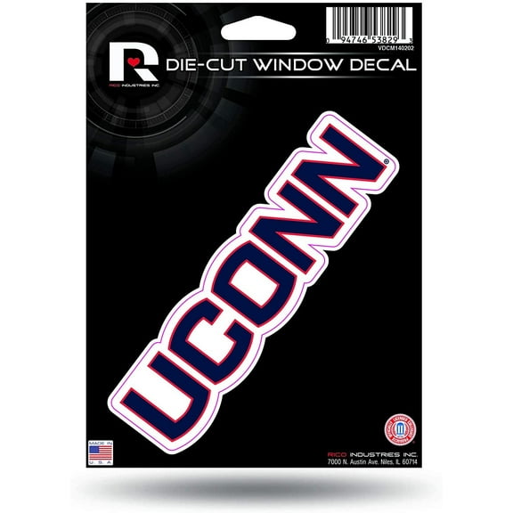 University of Connecticut Huskies 5 Inch Die Cut Flat Vinyl Decal Sticker Adhesive Backing