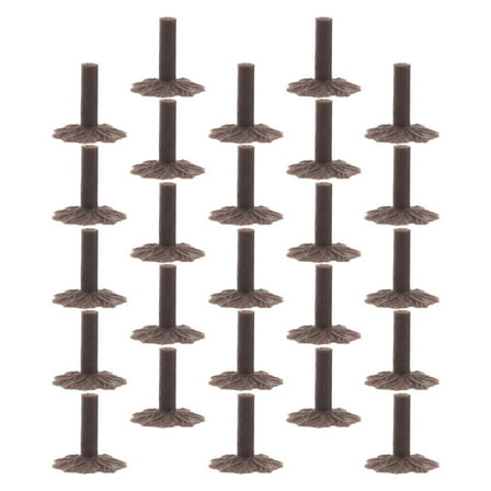 STRANDCHIC 100Pcs Brown Plastic Tree Stands for Model Railroad and Landscape Designs
