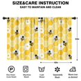 thumbnail image 2 of Blackout Kids Curtains,Bees with Daisy on Honeycomb Childrens Insulated Curtains Set Of 2,Bedroom Essentials,Toddler Room Decor 42x54in(106x137cm), 2 of 4