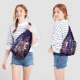 thumbnail image 2 of Ethnic Mandala Sling Backpack - Exotic Paisley & Abstract Pattern, Fashionable Layered Storage Pack for Students & Outdoor Enthusiasts, 2 of 4