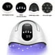 thumbnail image 3 of Sunrich Lámpara de uñas de gel UV 120 W LED luz de uñas secador rápido para curado de esmalte de gel con 4 temporizadores mango portátil sensor automático de gran espacio (blanco), 3 of 5