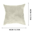 thumbnail image 3 of JilgTeok 2 Packs Solid Color Corn Stripe Cushion Cover Corduroy Sofa Pillow Case Modern Home Decor Throw Pillow Cover for Living Room Bedroom Cozy Accent, 3 of 5