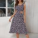 thumbnail image 4 of Vestido de playa bohemio con cintura abierta sexy sin mangas con estampado informal a la moda para mujer Fridja  hjkh1981, 4 of 7