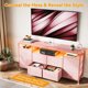 thumbnail image 3 of Qinaqin 10 Cajón cm de Profundidadresser TV Soporte 63-Inch Ancho para 65 70 75-Inch TVs Tela Entertainment Center con Power Outlets y LE Profundidad Lights en Rosa cm, 3 of 7