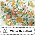 thumbnail image 4 of Orange Shower Curtain, Summer Fruits Shower Curtain for Bathroom Waterproof Fabric Green Leaves Shower Curtain Set with Hooks, 72x84 Inch, 4 of 6