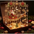 thumbnail image 2 of Winter Reindeer Christmas Hanging Suncatcher, Christmas Tree House Moon Design Window Hanging Sun Catcher Home Accent, 2 of 6