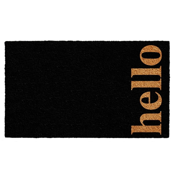Calloway Mills Vertical Hello Outdoor Coir Doormat, 17