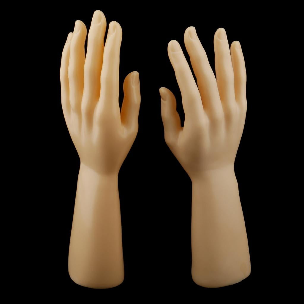 2 Pair of Male Mannequin Hand for Jewelry Bracelet Gloves Display RIGHT LEFT 