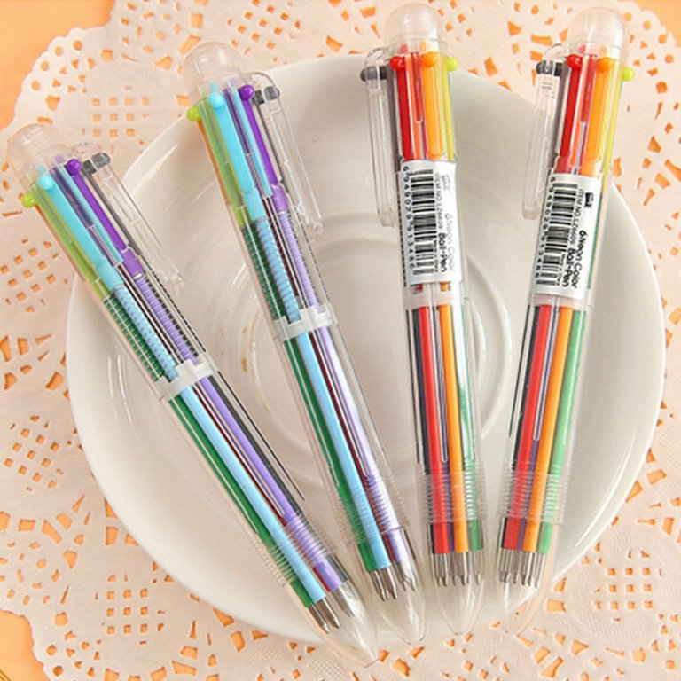 MultiColor 6 in 1 Color Ballpoint Pen Ball Point Pens Kids School Office  Supply
