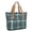 Blue and White Checkered Pattern, variant on Green and Black Checkered Pattern Large Tote Bag for Women, Polyester Roomy Work Tote with Pockets and Zipper, Water Resistant Gifts Ideas for Work School Gym