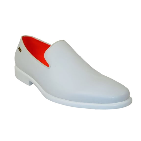 Men Tayno Dressy Casual Soft Leather Comfortable Slip on Loafer #ALPHA L White
